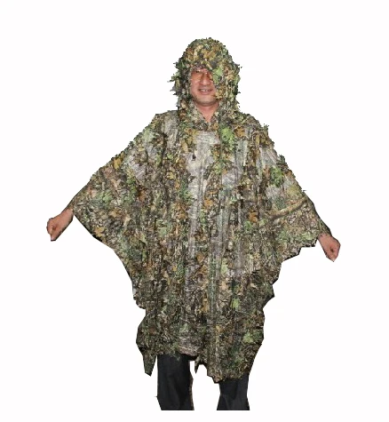 Jungle Sniper Suit Outdoor Sport Hunting Camouflage Clothing Camping Birdwatching Poncho 3D Breathable Ghillie for Hunter |