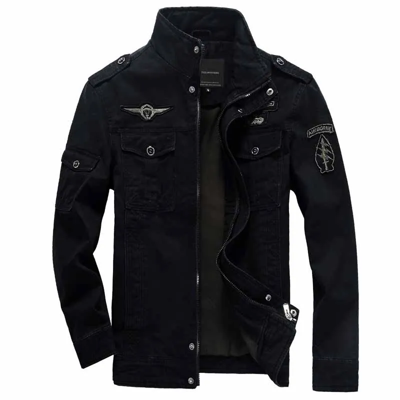 Thin black 8331 LONMMY зима бомбардировщика куртки мужские в стиле милитари бренд угона зимние мужские куртки Для мужчин s пальто армейские куртки Для мужчин пальто для мальчиков хлопок M-6XL - Цвет: Thin black 8331