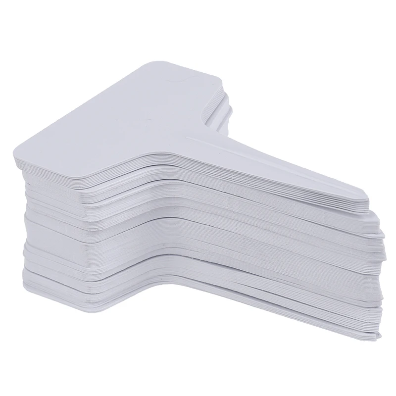

100 pcs classification sorting sign tag sticket plastic writing plate board Plug in card white Garden Labels gardening plant