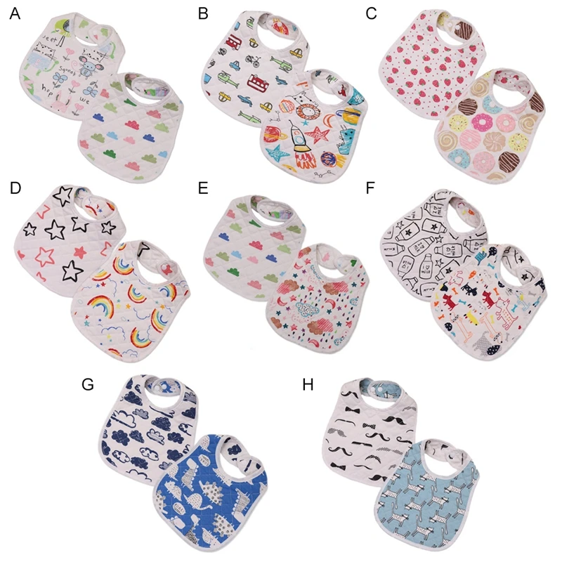 1 pcs 2019 Baby Bibs For Boy&ampGirl Bib Burp Cloth Print Cotton Scarf Meal Collar Accessories Double sided | Мать и ребенок