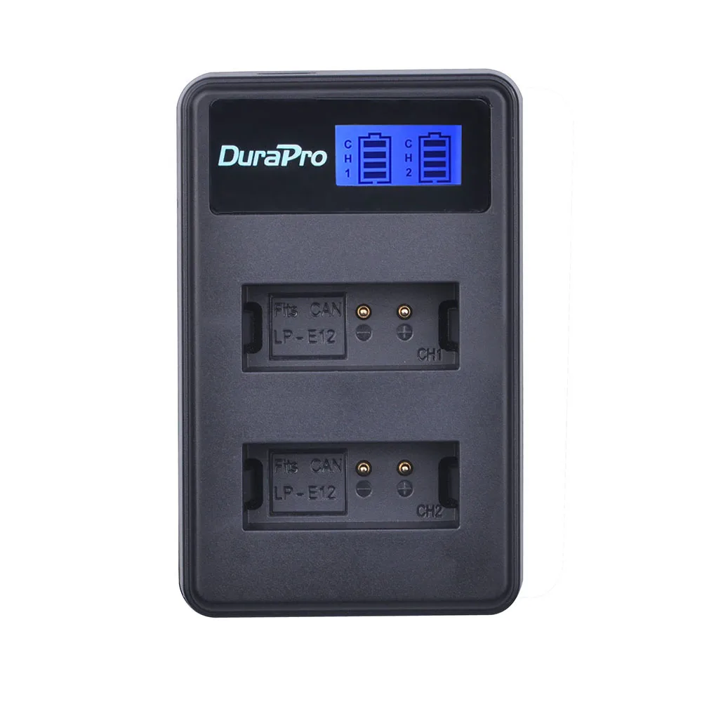 3 x батарейка для камеры DuraPro LP-E12 LPE12 LP E12 батарея Аккумулятор Акку+ ЖК USB зарядное устройство для Canon M 100D Kiss X7 Rebel SL1 EOS M1