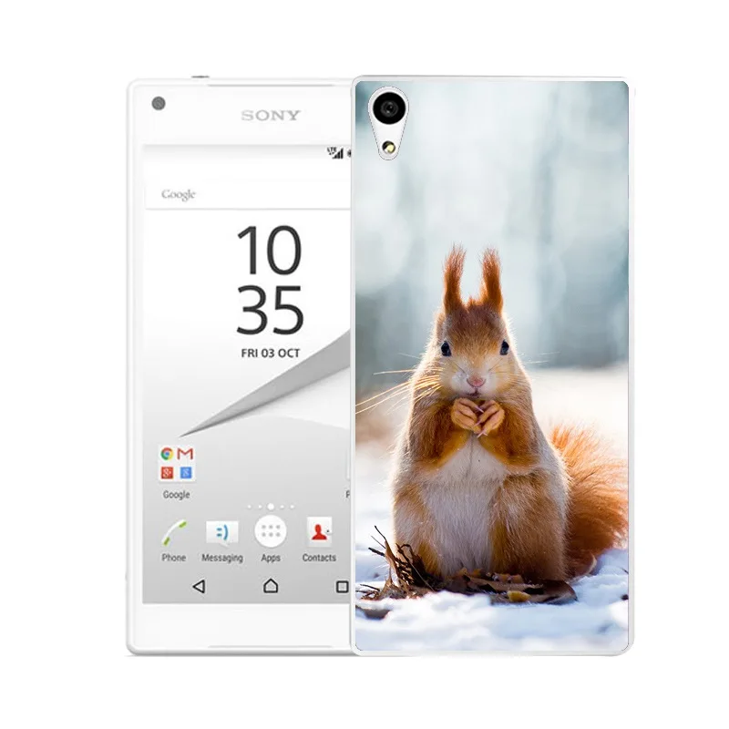 QMSWEI TPU Clear Soft Phone Case For Sony Z3 Z2 Z5 Z4 Rabbit Mouse Panda Protective Print Cover C3 C4 C5 Free Shipping |
