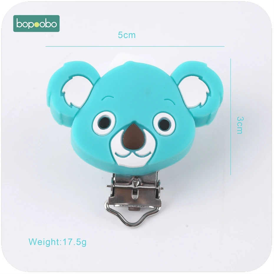 Bopoobo, 1 шт., милая Коала, силиконовая соска, клипса, подарок для ребенка, детский прорезыватель, аксессуары для прорезывания зубов, инструмент «сделай сам», детская игрушка, держатель для соски