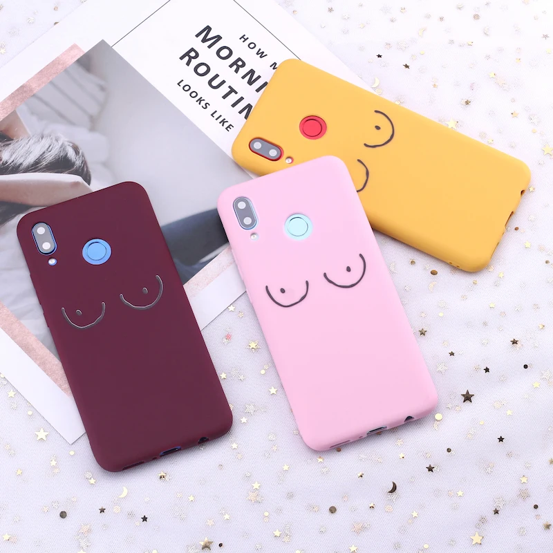 Для Xiaomi Mi Redmi Note 5 6 7 8 9 10 lite Pro Plus для девушек женщин грудь соски кроп конфеты