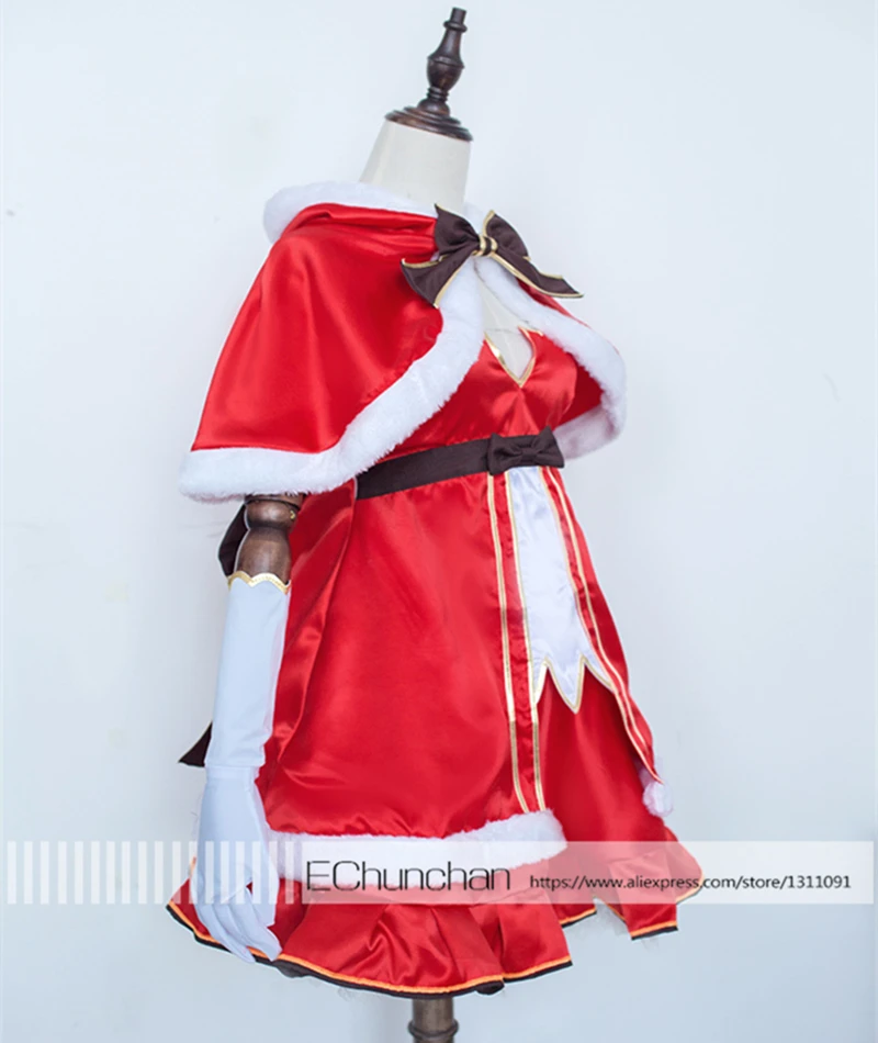 Рождественский костюм на Хэллоуин искусство меча онлайн модель Yuki платье|asuna cosplay