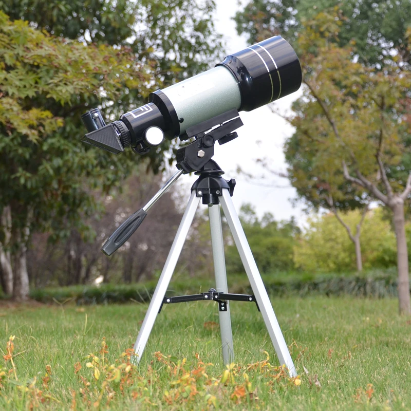 Высокое качество F30070M150X монокулярный космический астрономический телескоп черно-белый астрономический телескоп с лупой штатива