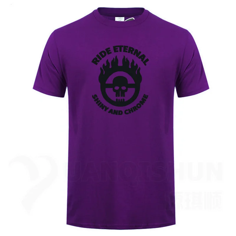 Purple 2 Безумный Макс Дорога ярости череп футболка смешные Для мужчин футболка 16 Цвета Бутик футболка хлопок Короткие рукава футболки Street Хип-хоп - Цвет: Purple 2
