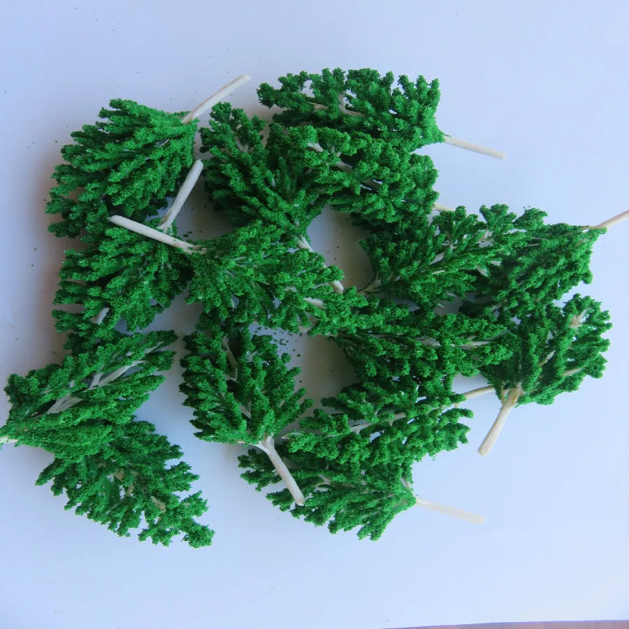 20pcs/lot plastic green model pine tree white arm for HO OO G N scale train layout in building maker China | Игрушки и хобби