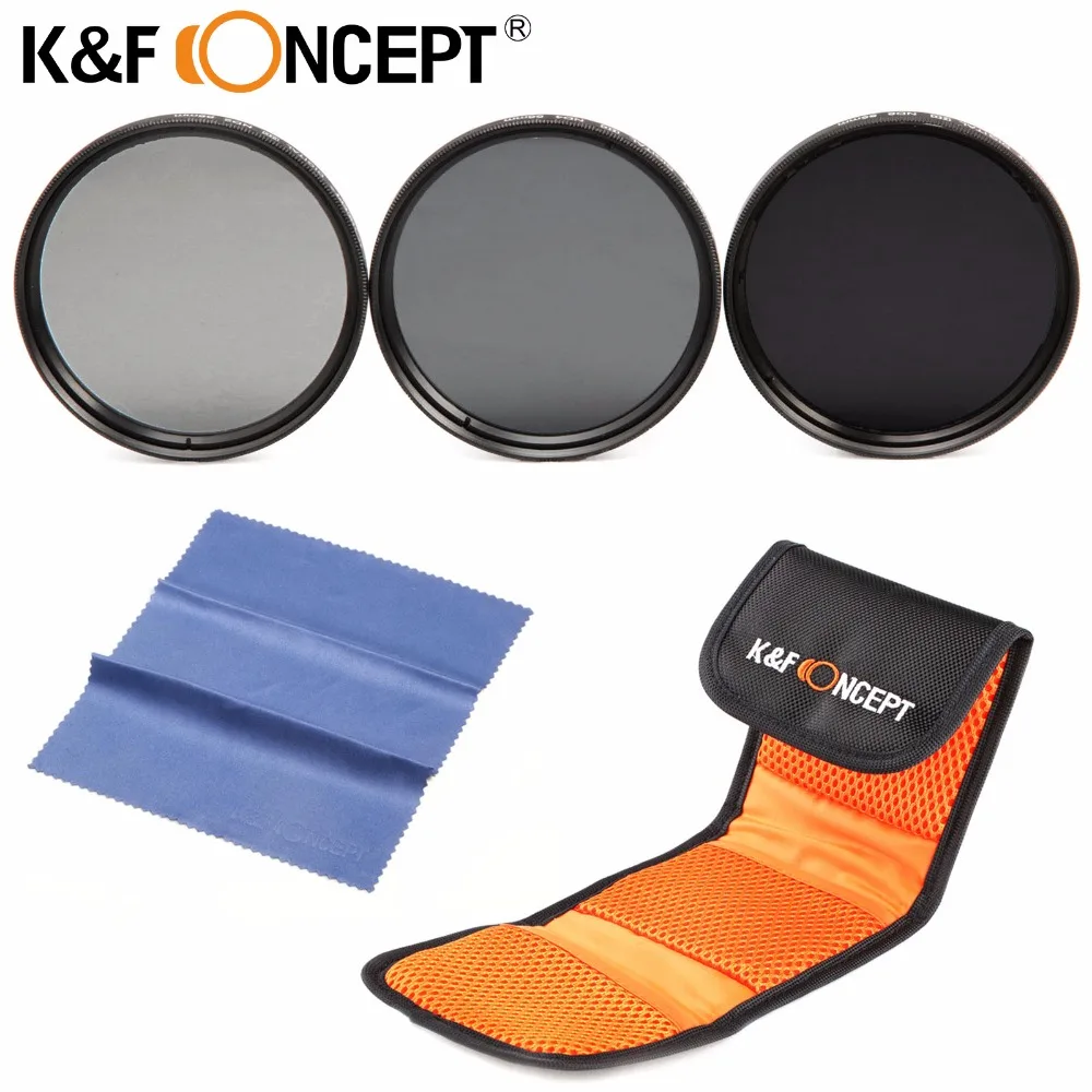 K & F CONCEPT 37 мм ND2 ND4 ND8 нейтральная плотность ND фильтр для объектива Комплект Canon/для