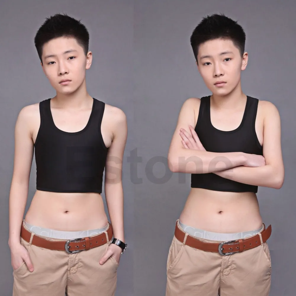 Lesbie Tomboy Повседневная дышащая Пряжка короткая грудь бандаж Транс 5 размеров