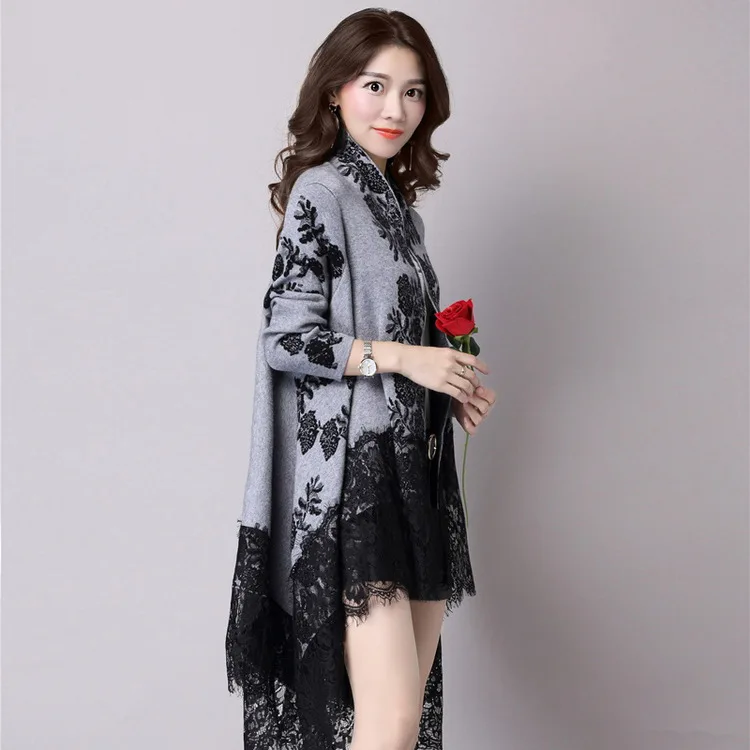 2019 Новая Осенняя мода нестандартный женский свитер большого размера вязаный