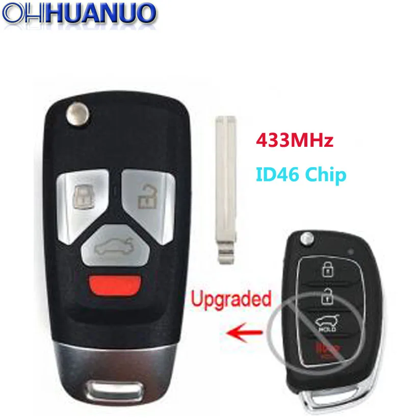 Обновленный флип дистанционный ключ 433 МГц ID46 чип для Hyundai i45 Tucson 2011 2013|Ключ от