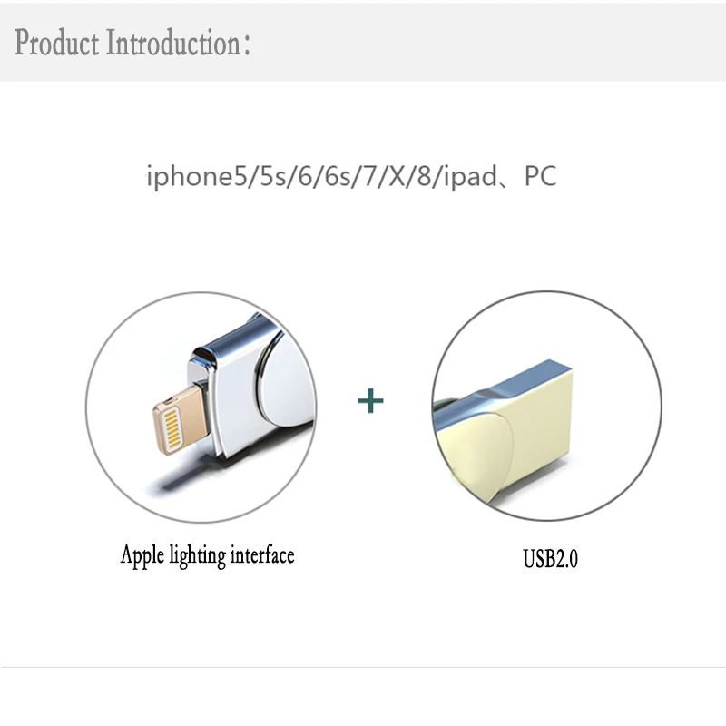 Usb флеш накопитель для iphone x/8/7/6s/6/5/5S/ipad/ПК 8 ГБ 16 32 64 привод|USB флэш-накопители| |