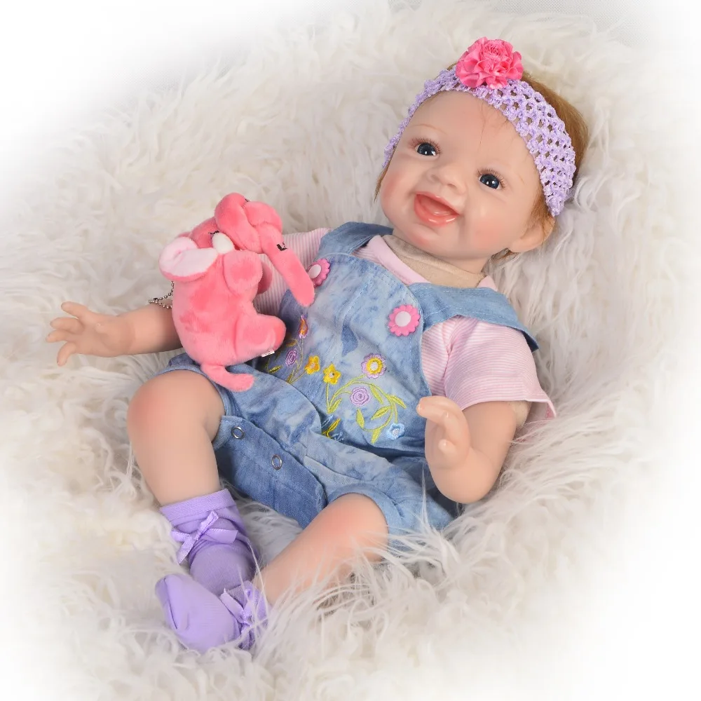 

22"Reborn Doll PP Cotton Body 55cm Silicone Reborn bonecas Lifelike Newborn simulation real looking Toys birthday presents dolls