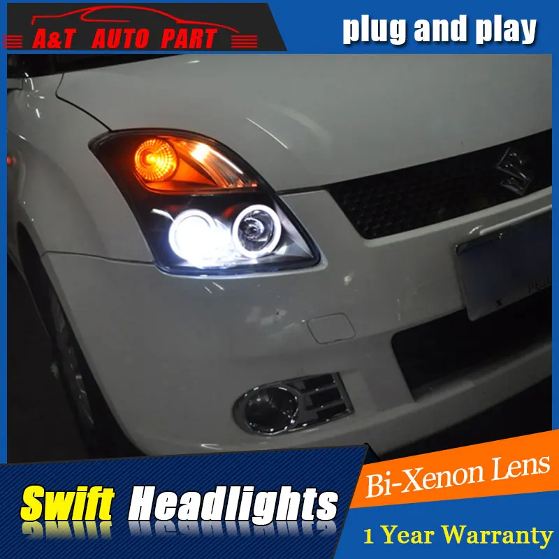 Автозапчасти Стиль светодиодный налобный фонарь для SUZUKI Swift фары 2005-2011 drl H7