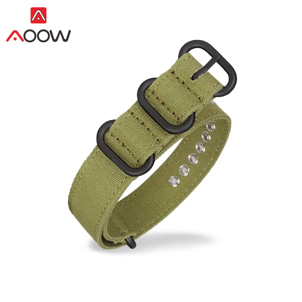 Army green black Zulu холщовый нейлоновый ремешок для часов 18 мм 20 мм 22 мм 24 мм 26 мм с кольцевой пряжкой Nato для мужчин спортивный устойчивое заменить мужчин t браслет ремешок для часов - Цвет ремешка: Army green black