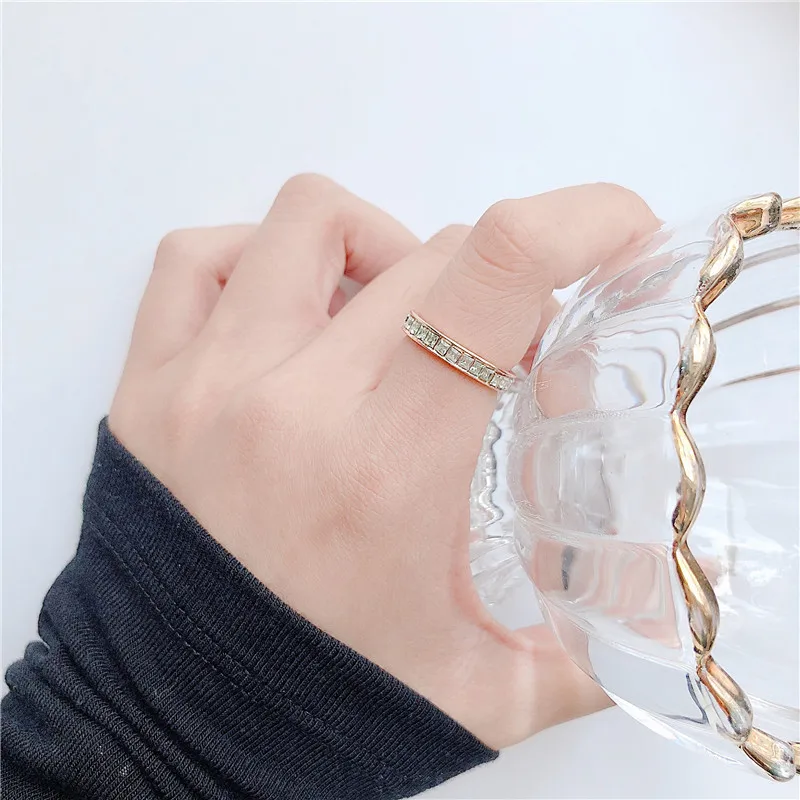 INS Girl's Heart Ring Южная Корея крутое студенческое универсальное циркониевое пищевое
