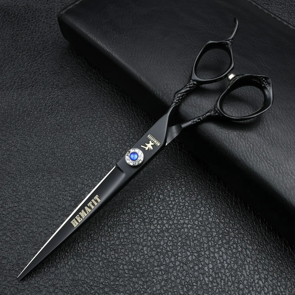 

7 inch black rose cutting scissors Japanese hair scissors barber shop styling tools