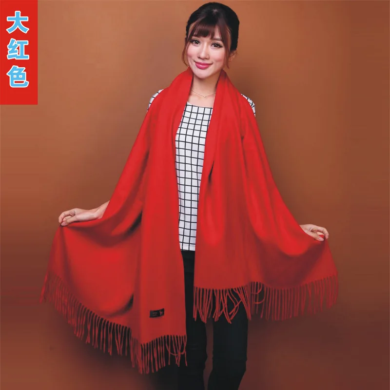 Китайский женский шарф из 100% шерсти Пашмина кашемировая шаль накидка с