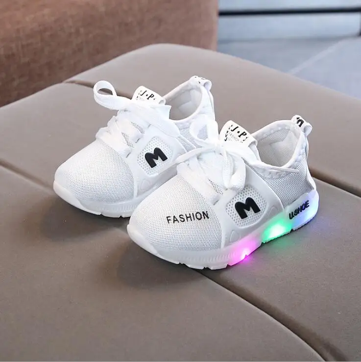 New Children Luminous Shoes Boys Girls Sport Running Baby Flashing Lights Fashion Sneakers Toddler Little Kid LED | Детская одежда и