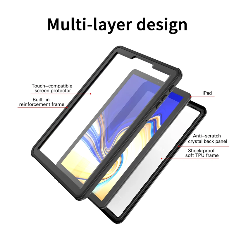 Чехол для Samsung Galaxy Tab S4 противоударный грязеотталкивающий защитный чехол с Touch ID 10