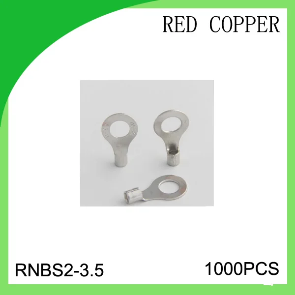 

red copper 1000 PCS RNBS2-3.5 cold-pressure terminal connector cable lug hot sales