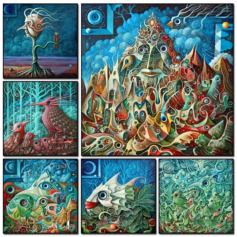 Beautiful Fairy Tale Animals 5D DIY Diamond Painting Cross Stitch Birds Fish Embroidery For Decoration ОТК|Алмазная мозаика и