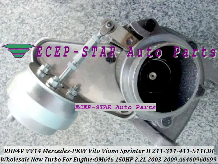 RHF4 VNT VV14 VF40A132 A6460960199 Turbo для Mercedes PKW Vito 111 Viano Sprinter II 211CDI 311CDI 411CDI 511CDI 03 OM646 2.2L|turbo sound|turbo