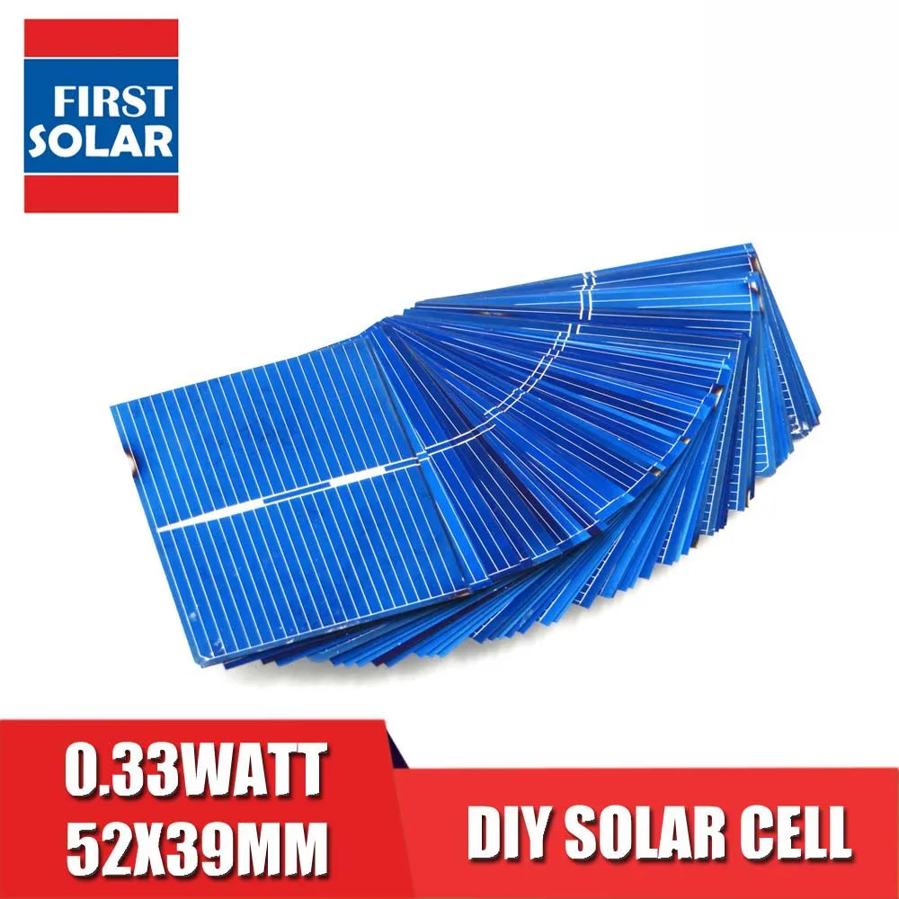 50 шт. x Солнечная панель Painel Cells DIY зарядное устройство поликристаллического