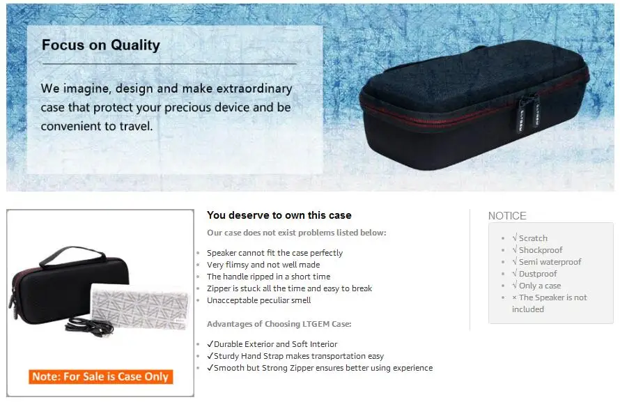 LTGEM EVA жесткий Дорожный Чехол для DOSS SoundBox цветной Портативный беспроводной Bluetooth колонки
