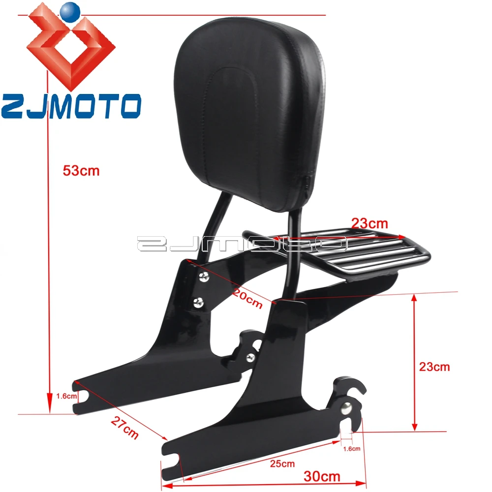 Мотоцикл Съемная сидси бар спинки багажная стойка для Harley Dyna Super Glide Low Rider Sport Wide Glide FXD 2002-2005