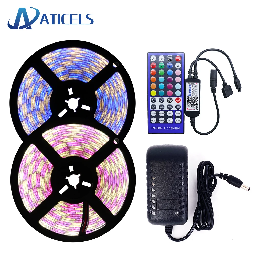 

5M 10M Led Strip Set DC12V LED Strip SMD 5050 60LEDs/m RGB RGBW RGBWW With LED Controller And Adapter