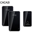 Беспроводной дверной звонок с автономным питанием CACAZI, 200 м, пульт дистанционного управления, водонепроницаемый, без батареи, не требуется, домашний умный светодиодный звонок, штепсельная вилка европейского стандарта, 48 колокольчиков