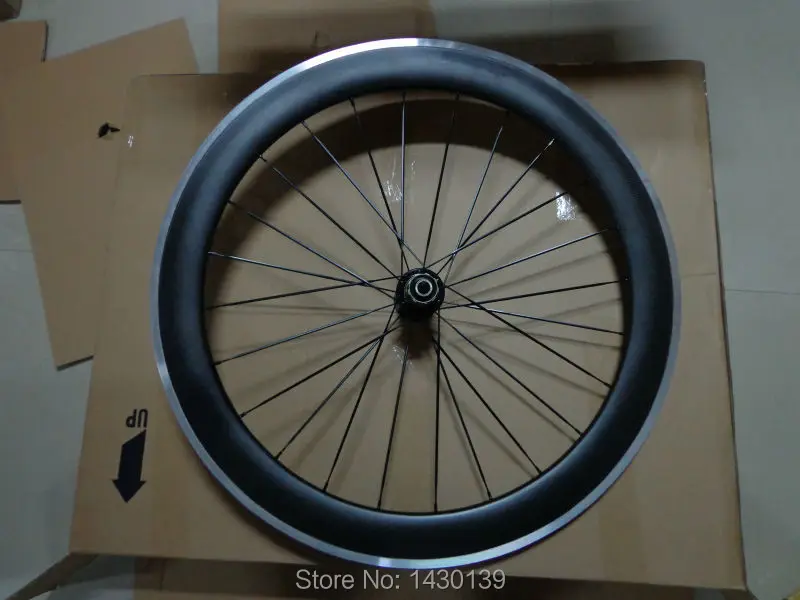 1 пара 700C 60 мм clincher rim дорожный велосипед Углеродные велосипедные колеса с Алюминиевая Рабочая поверхность тормоза+ ступицы+ aero спицы+ шампуры матовая отделка