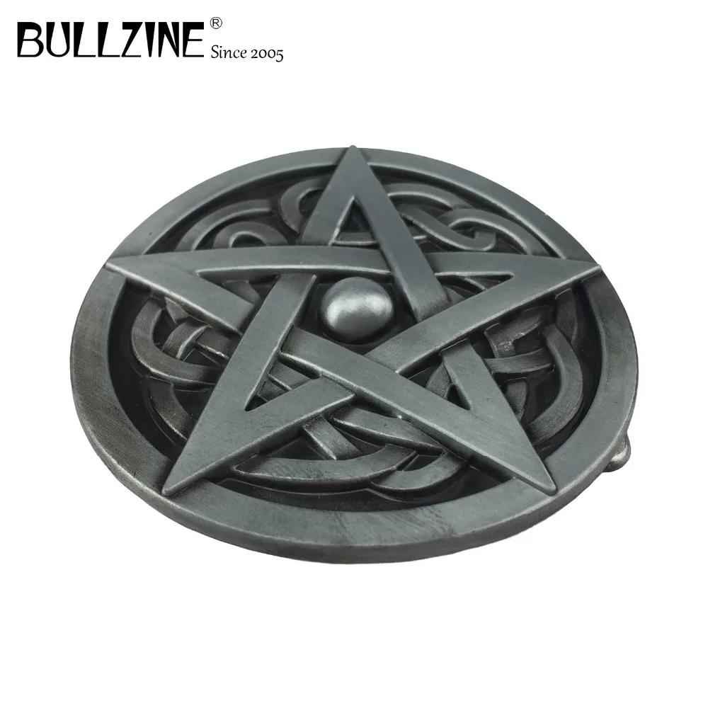 В Bullzine звезды пряжки ремня с оловянной отделкой поясом из искусственной кожи