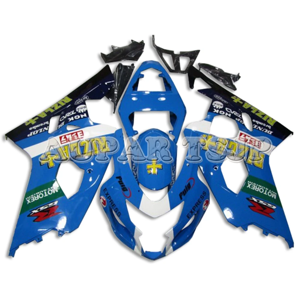

Sportbike ABS Bodywork Kit For Suzuki GSXR600-750 2004 2005 K4 Injection Molding Cowlings Blue Black Hull GSXR750 GSXR600 04 05
