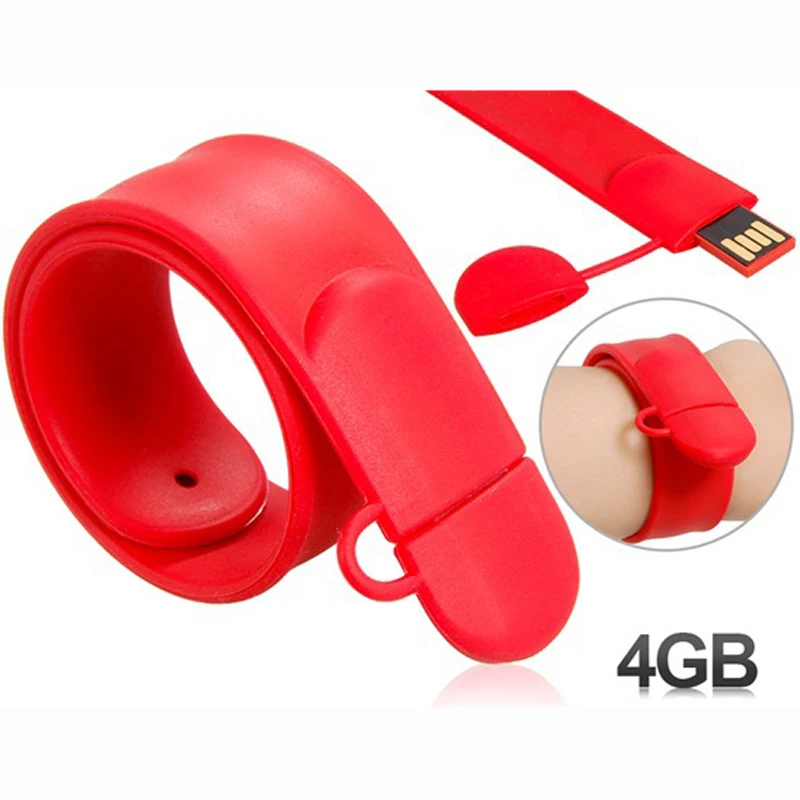 50 шт./лот Slap Wristband 4 ГБ-32 Гб USB флеш-накопитель/ручка-накопитель/палочки печать