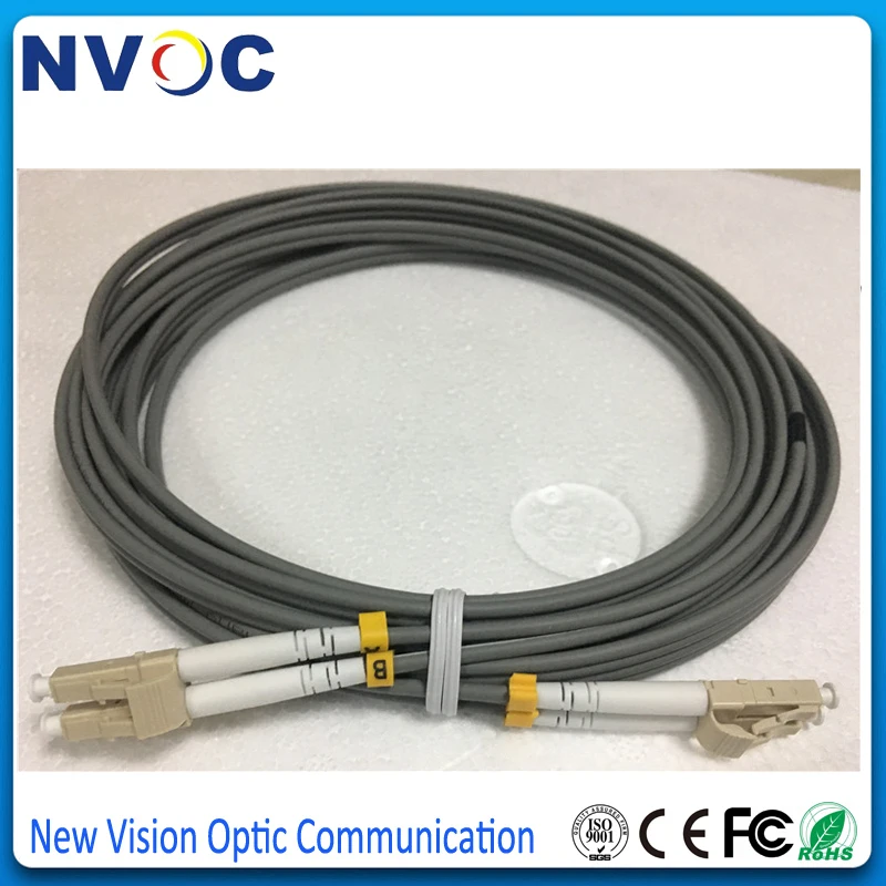 6 шт./лот LC/UPC ММ 62 5/125 50/125 DX 3 0 мм 1 м 5 ПВХ серый OM1 OM2 бронированный двухъядерный