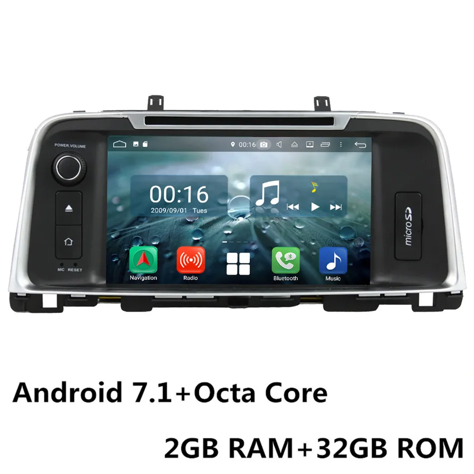 Android 7.1 x 8Core " Восьмиядерный 4G Wifi Android 8,1 4 Гб ОЗУ 64 Гб ПЗУ RDS BT автомобильный DVD мультимедийный плеер Радио стерео для Kia K5 Optima - Цвет: Android 7.1 x 8Core