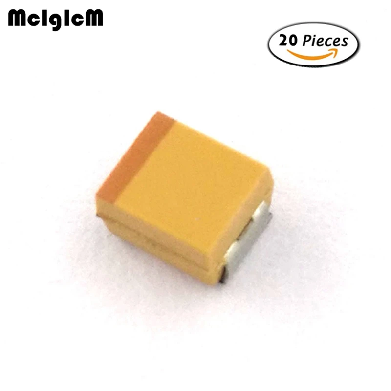 MCIGICM 20шт B 3528 4 7 мкФ 25В SMD Танталовый конденсатор|Конденсаторы| |