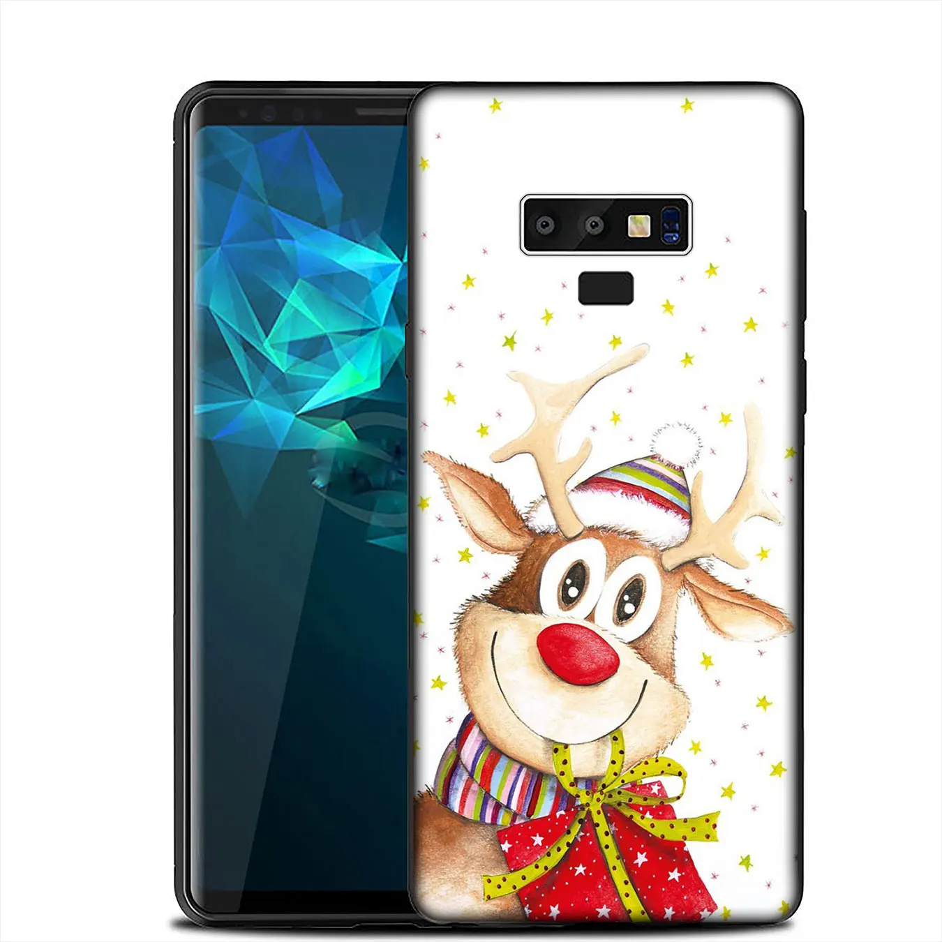 IYICAO New Year Christmas Soft Silicone Case for Samsung Galaxy A6 A9 A8 A7 2018 A3 A5 2016 2017 Note 9 8 10 Plus Lite |