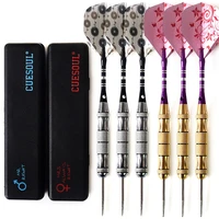 cuesoul 6 pcs2 sets 23g professional steel tip darts couples package with free carry box