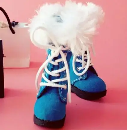 blue 1 пара Мода 1/6 кукла зимние сапоги для Blyth кукла обувь для Барби, Pullip, Licca, кукла azone аксессуары - Цвет: blue