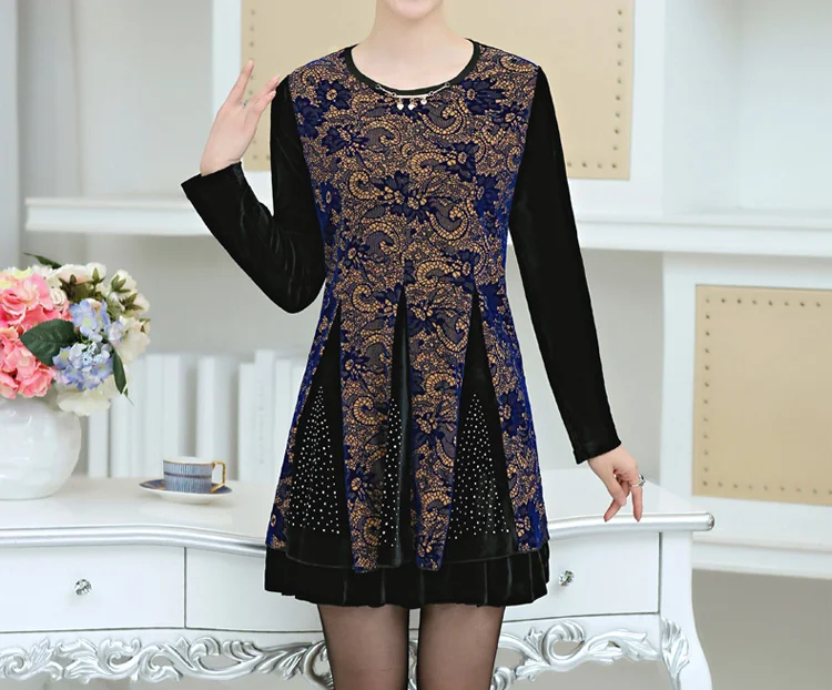 2018 повседневное мини-платье туники винтажный узор цветочный принт женские