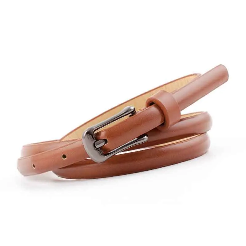 

New trend fashion thin belt ladies faux leather fine belts wild personality student belt 8 color optional