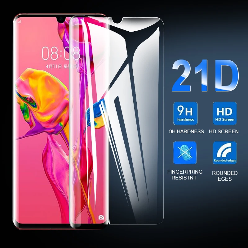 21D Защитное стекло для экрана huawei P30 P20 Pro закаленное Lite изогнутое защитное пленка |