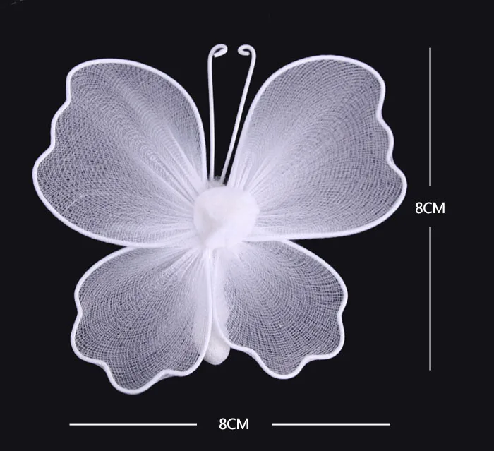 12 шт./лот. Краска необработанные шелковые бабочки украшения для дома декор