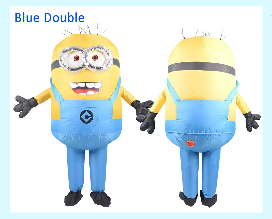 Men Women Inflatable Minion Costume Halloween Party Costumes Despicable Me Mascot Costume Minion Cosplay Clothing for Carnival