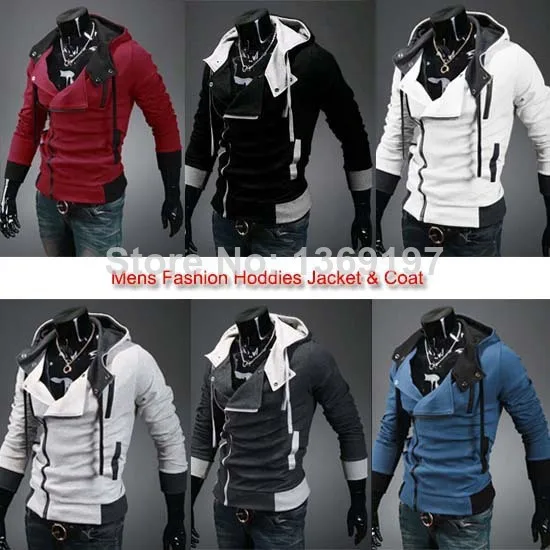 HOT ! 6 Colors + Sizes NEW Mens Slim Fit Sexy Top Designed Hoodies Jacket Coat Tops Outwear Sweatshirt MN460&amp006 | Мужская одежда