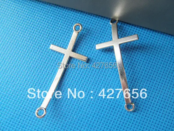 15pcs 21.47mmx49.99mm Antique Silver tone/Antique Bronze Side/Sideway Blank Cross Connector Pendant Charm/Finding DIY Accessory | Украшения